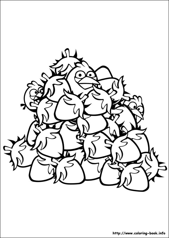 Plansa de colorat cu Angry Birds 48 100